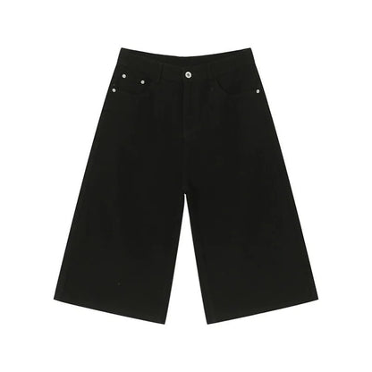 Y2K Retro Baggy Jeans – Loose, Cropped, Hip Hop Streetwear for Men & Unisex