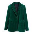 Elegant Green Velvet Blazer – Vintage Style Women’s Blazer | Virtual Try-On with Strylez App (New Zealand)