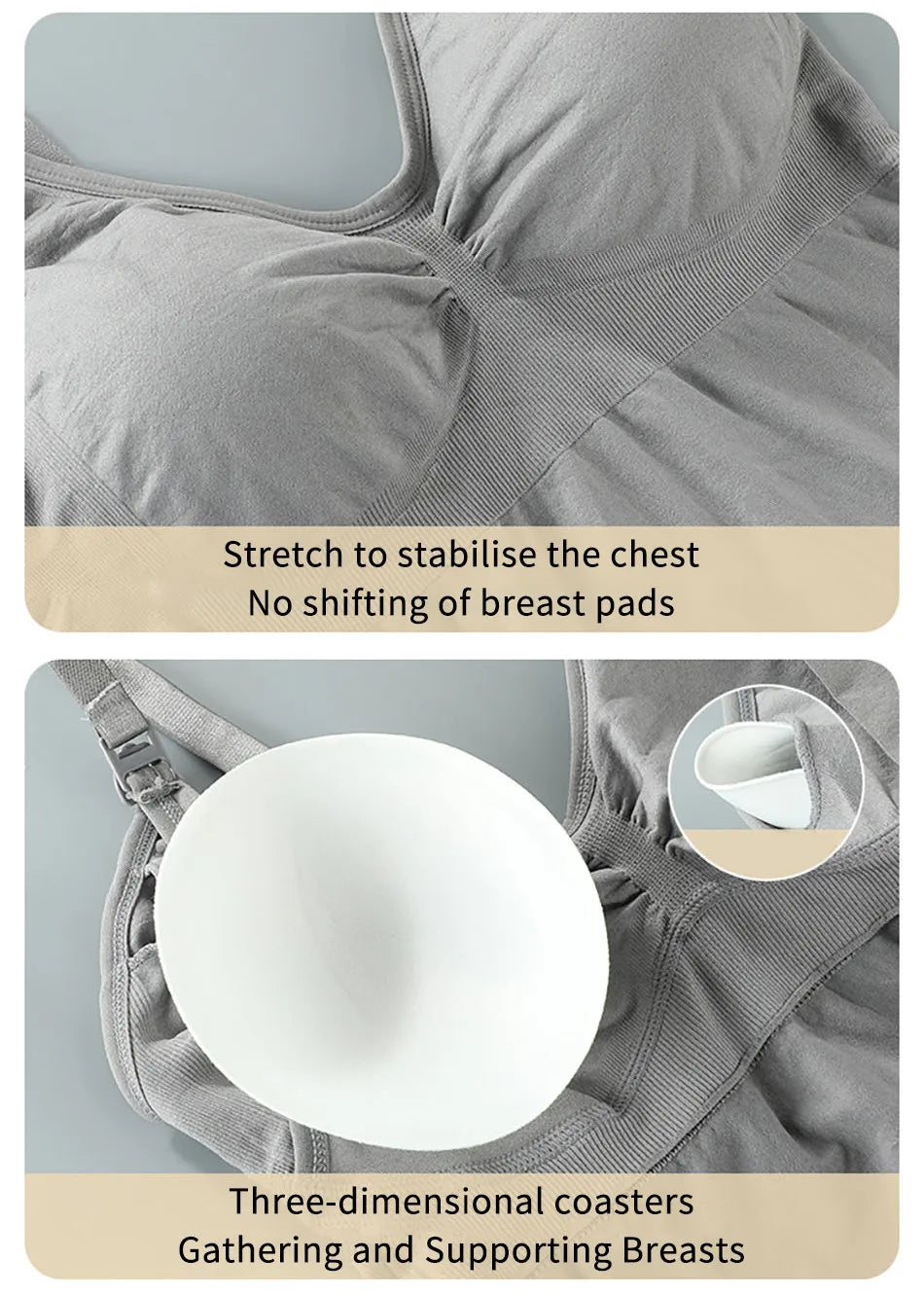 Maternity Nursing Long Camisole with Front Opening Padded Bra for Comfort Breastfeeding and Postpartum Support Women Bralette