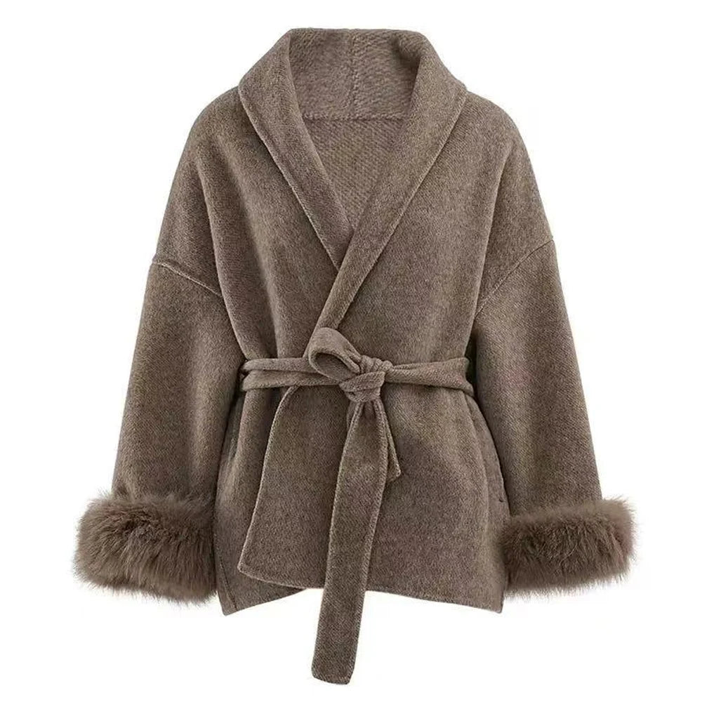 New Zealand Wool Fur Coat - Chic Double-Sided, Virtual Try-On with Strylez App | Warmth & Glamour