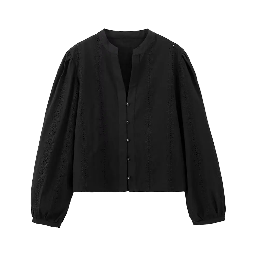 NZ Embroidery Blouse for Women - Long Sleeve Luxury Vintage Y2K Harajuku Top | Strylez Virtual Try-On
