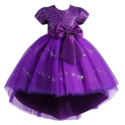 Purple Princess Dress with Sparkly Sleeves & Virtual Try-On Fun!