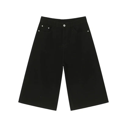 Retro Baggy Y2K Jeans – Loose Hip Hop Streetwear Shorts for Men & Unisex