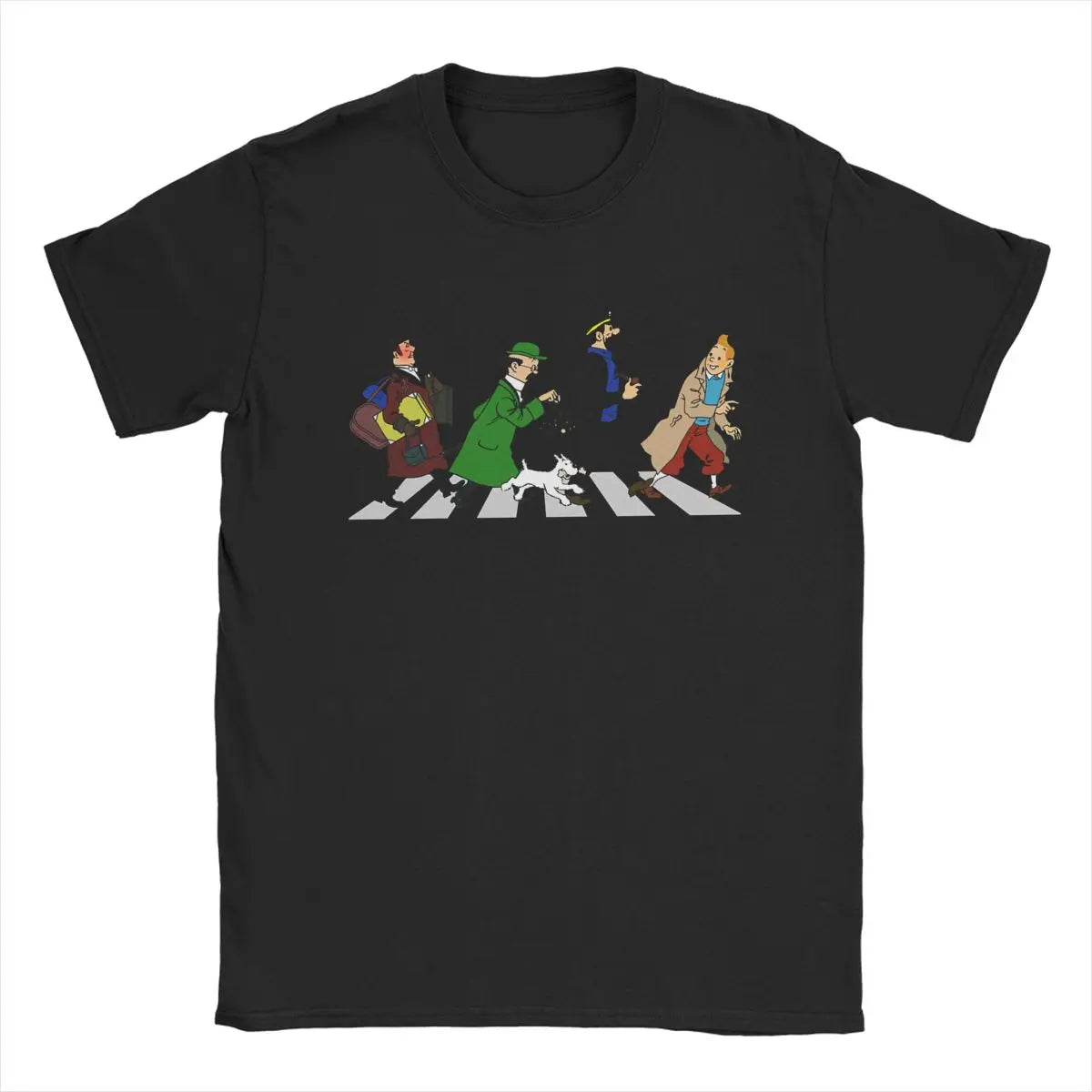 Captain Haddock Cartoon Men’s 100% Cotton Round-Neck Tee 6XL – NZ | Strylez Virtual Try-On