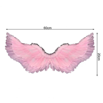 Angel Wings Colorful Feather Wings for Photography Props Cosplay Elastic Straps Kids Adult Wedding Halloween Christmas Birthday