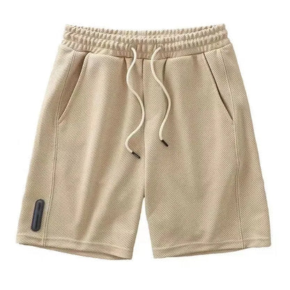 Men's Breathable Waffle Fabric Summer Shorts – Loose, Cool & Casual Keen Length