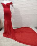 Long Maternity Photography Props Pregnancy Dress For Photo Shooting Off Shoulder Pregnant Dresses For Women Maxi Maternity Gown