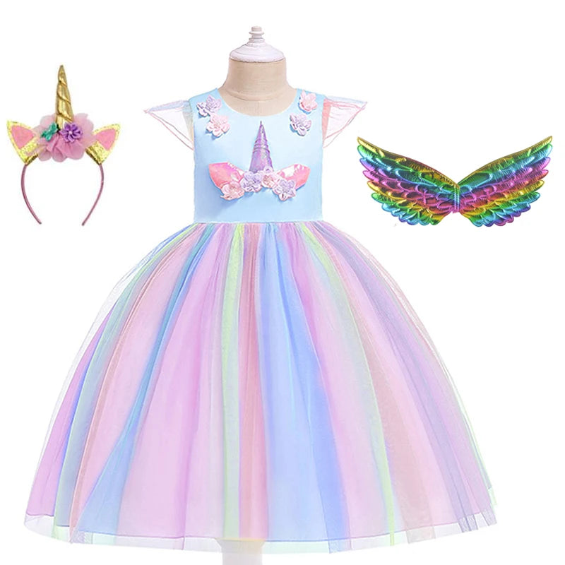 Unicorn Tutu Dress for Girls | Strylez Virtual Try-On App | New Zealand Party Costume, Kids Dress