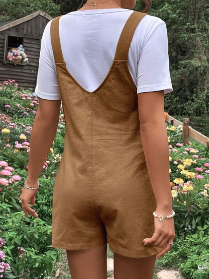 Maternity Jumpsuits Knee-length Plus Size Summer Fashion Pregnant Woman Rompers Solid Color Pregnancy Overalls Cotton Clothes