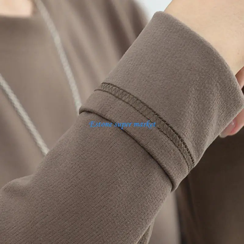 090B Maternity Vertical Stripe Dress Long Sleeve Dress Round Neck Pregnancy Clothes