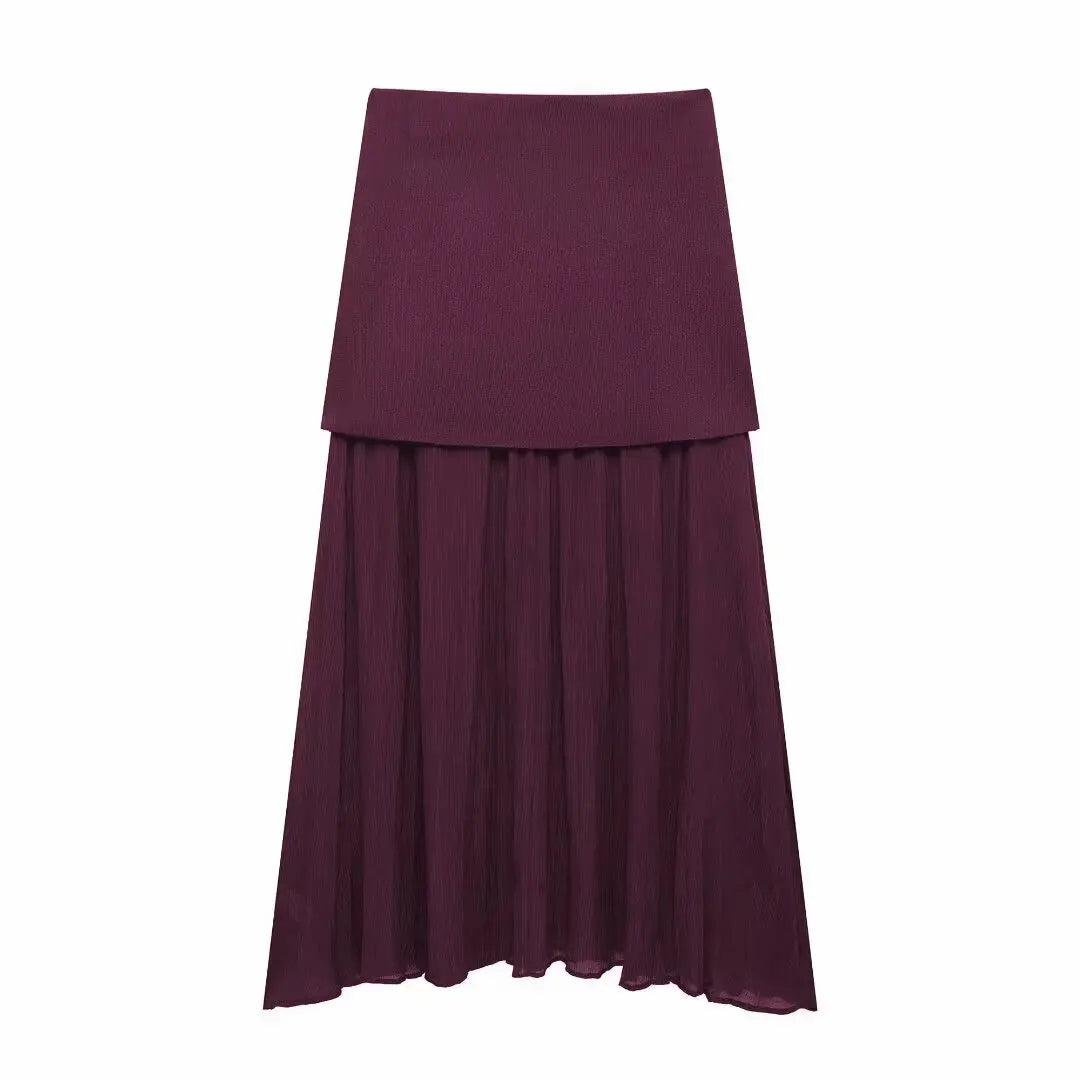 TRAFZA Women's Chic 2-Piece V-Neck Vest & High-Waist Zipper Skirt Set – NZ, Strylez Virtual Try-On