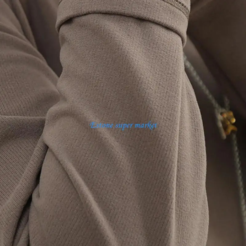 090B Maternity Vertical Stripe Dress Long Sleeve Dress Round Neck Pregnancy Clothes