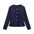 TRAF Women's Button-Up Short-Hem Cardigan - Casual Autumn Knit Sweater | New Zealand Strylez Virtual Try-On