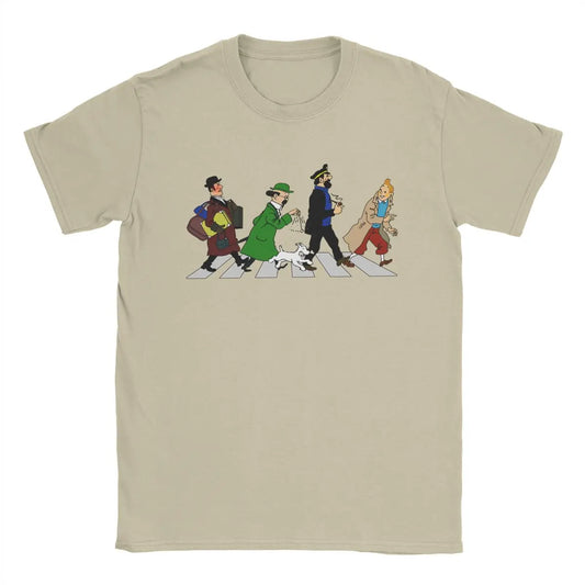 Captain Haddock Cartoon Men’s 100% Cotton Cool Short Sleeve T-Shirt 6XL