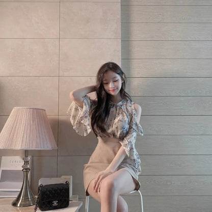 Cheap And Pretty Blouses High Quality Ruffle Trends Sexy Beautiful Loose Floral Particular Fashion Top Women's Buttoned Shirts