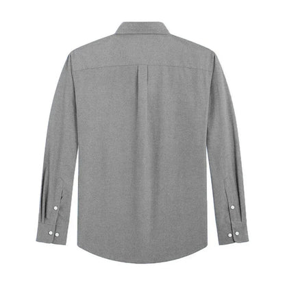 Men's Long Sleeve Shirts Solid Color Oxford Shirt Men's Button Up Shirt with Pockets Men Shirts Business Dress Shirt for Men
