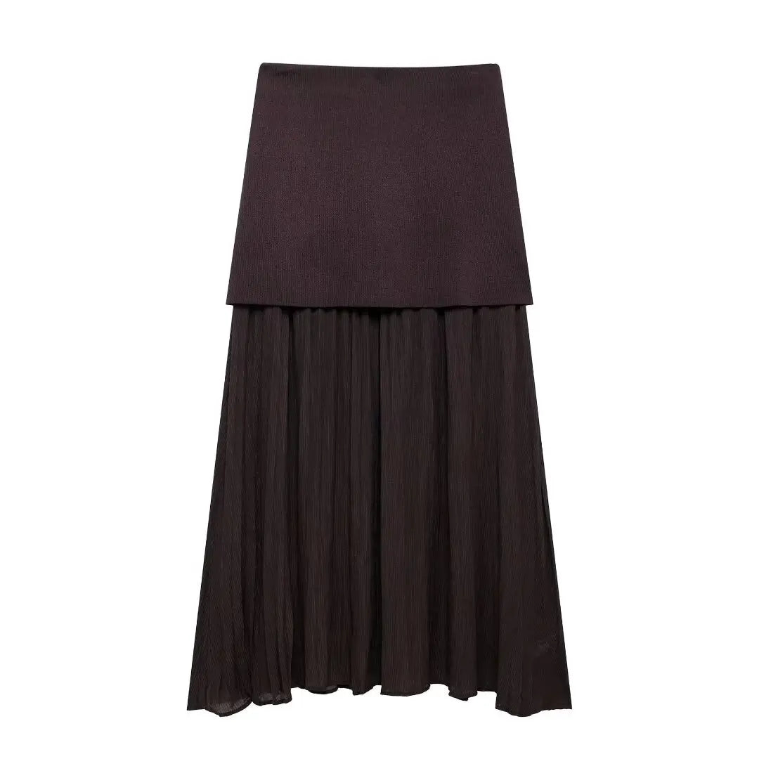 TRAFZA Women's Chic 2-Piece V-Neck Vest & High-Waist Zipper Skirt Set – NZ, Strylez Virtual Try-On