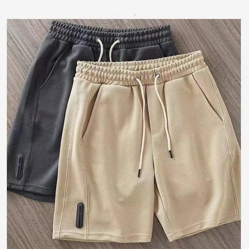 Men's Breathable Waffle Shorts - Cool, Loose Summer Fit, New Zealand | Strylez App Virtual Try-On