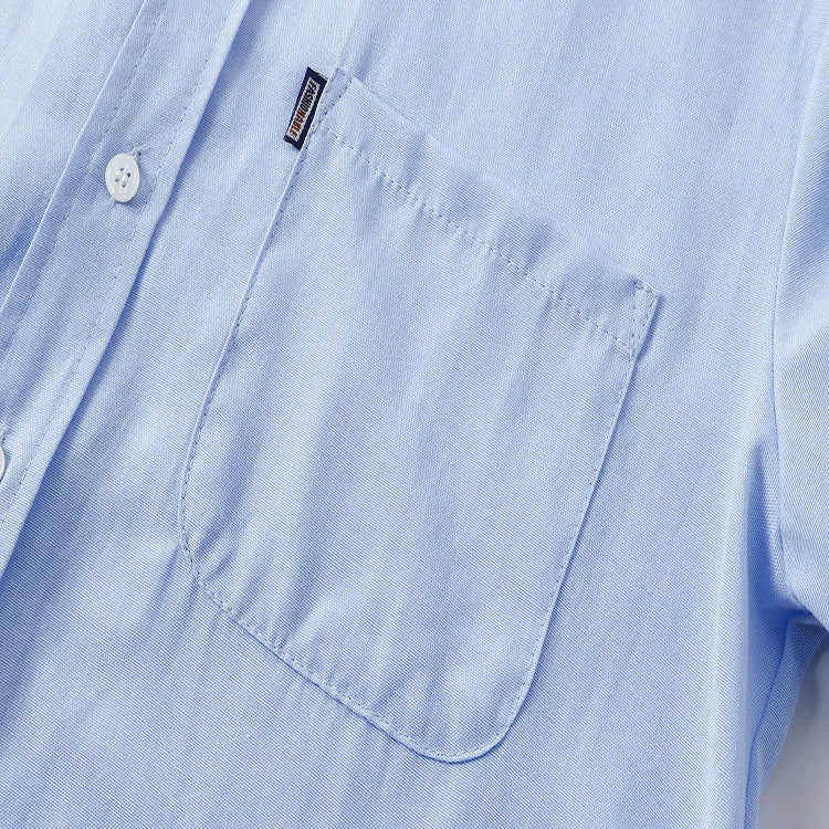 2024 Oxford Quick-Dry No Iron Shirts Men Solid Casual Slim Lapel Collar T-Shirts Long-Sleeve Formal Business Shirts Mens Tops