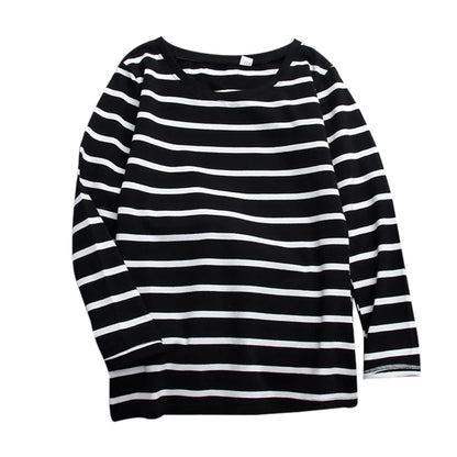 Striped Long Sleeve T-Shirt for Women – Try It On with Our Virtual Mirror App and Love the Fit!