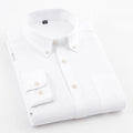 New Zealand 2025 New Oxford Men's Shirt 70% Cotton, Long Sleeve, Solid Color Turn-Down Blouse | Strylez Virtual Try-On