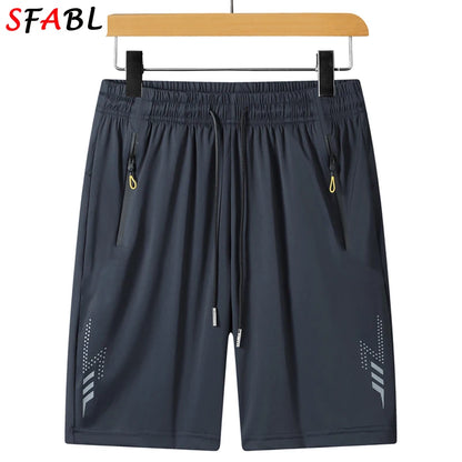 Men's Quick-Dry Summer Board Shorts with Zipper Pockets for Beach & Gym Fun