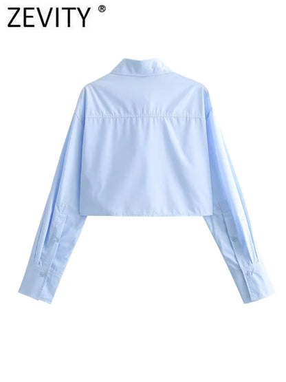 Light Blue Zevity Blouse – Try On Virtually & Buy Confidently for Your Perfect Style!