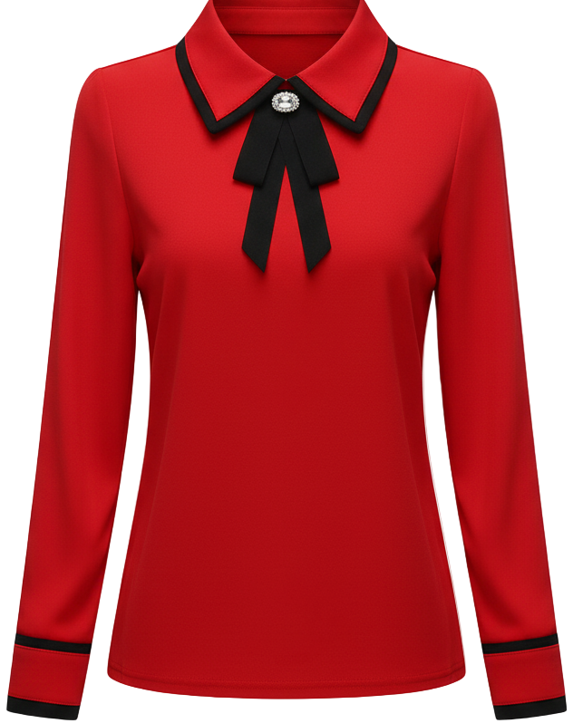 New Zealand Fashion Peter Pan Collar Knit Blouse for Women 2022 Autumn – Lace-Up Bow, Loose Casual Top | Strylez Virtual Try-On