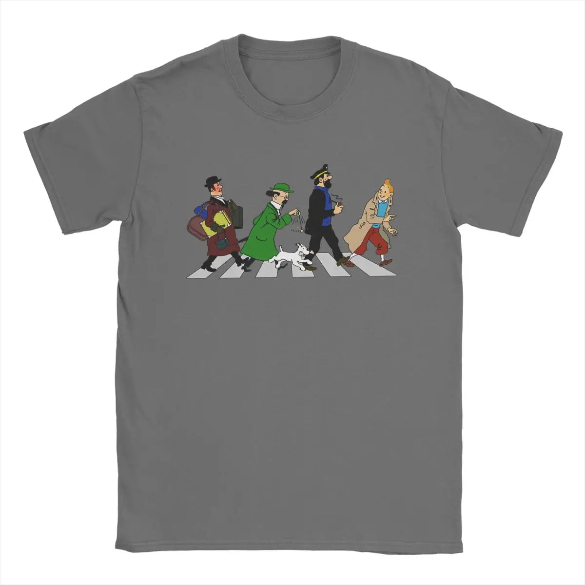 Captain Haddock Men’s Cartoon T-Shirt – 100% Cotton, Short Sleeve, Round Neck, 6XL, NZ | Strylez Virtual Try-On
