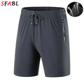 NZ Quick-Dry Board Shorts for Men with Zipper Pockets, Elastic Waist - Summer Beach & Gym Fitness, Strylez Try-On