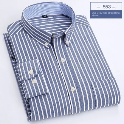 Hot solid color casual Oxford shirt men's fashion slim business long-sleeved shirt wholesale, street clothing， shirts for men