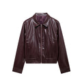 Red PU Bomber Jacket - Virtual Try-On with Strylez App | New Zealand