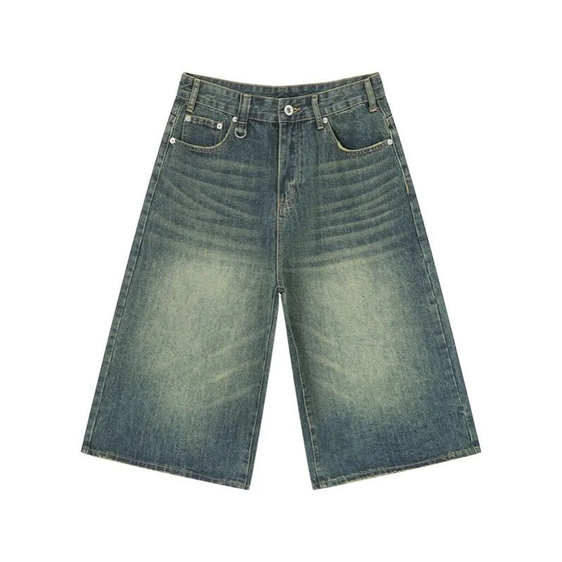Loose Retro Y2K Baggy Jeans – Hip Hop Streetwear Shorts for Men & Unisex