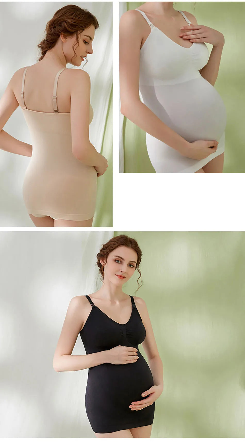 Maternity Nursing Long Camisole with Front Opening Padded Bra for Comfort Breastfeeding and Postpartum Support Women Bralette