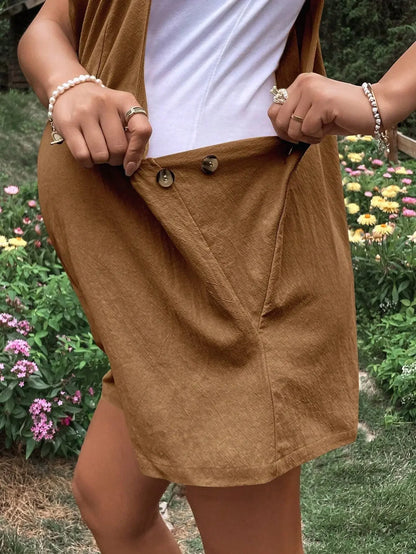 Maternity Jumpsuits Knee-length Plus Size Summer Fashion Pregnant Woman Rompers Solid Color Pregnancy Overalls Cotton Clothes