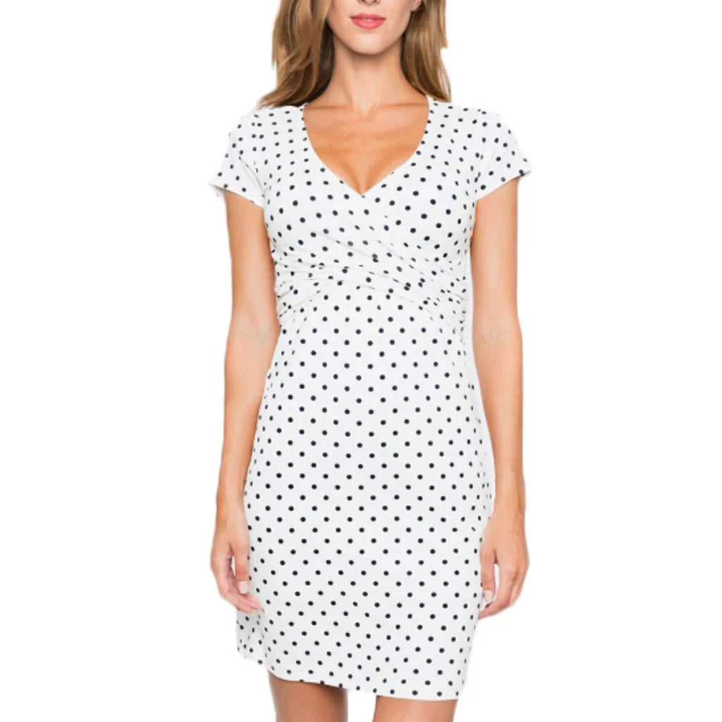 Simple Maternity Dress Summer Casual Dress Women Mom Maternity Clothes Pregnant Woman Maternity Dress mother-to-be Daily Wear