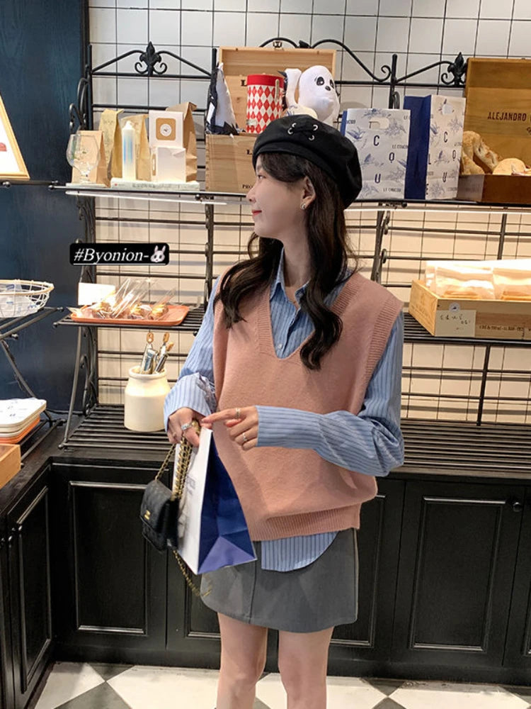 Women's Shirt and Blouse Button Up Striped Female Tops Full Long Sleeve Spring Autumn with Designs Pattern Embroidery Basic Xl M