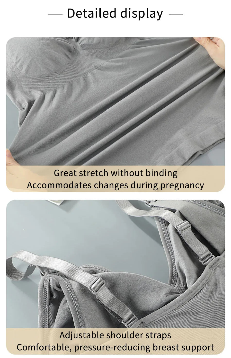 Maternity Nursing Long Camisole with Front Opening Padded Bra for Comfort Breastfeeding and Postpartum Support Women Bralette