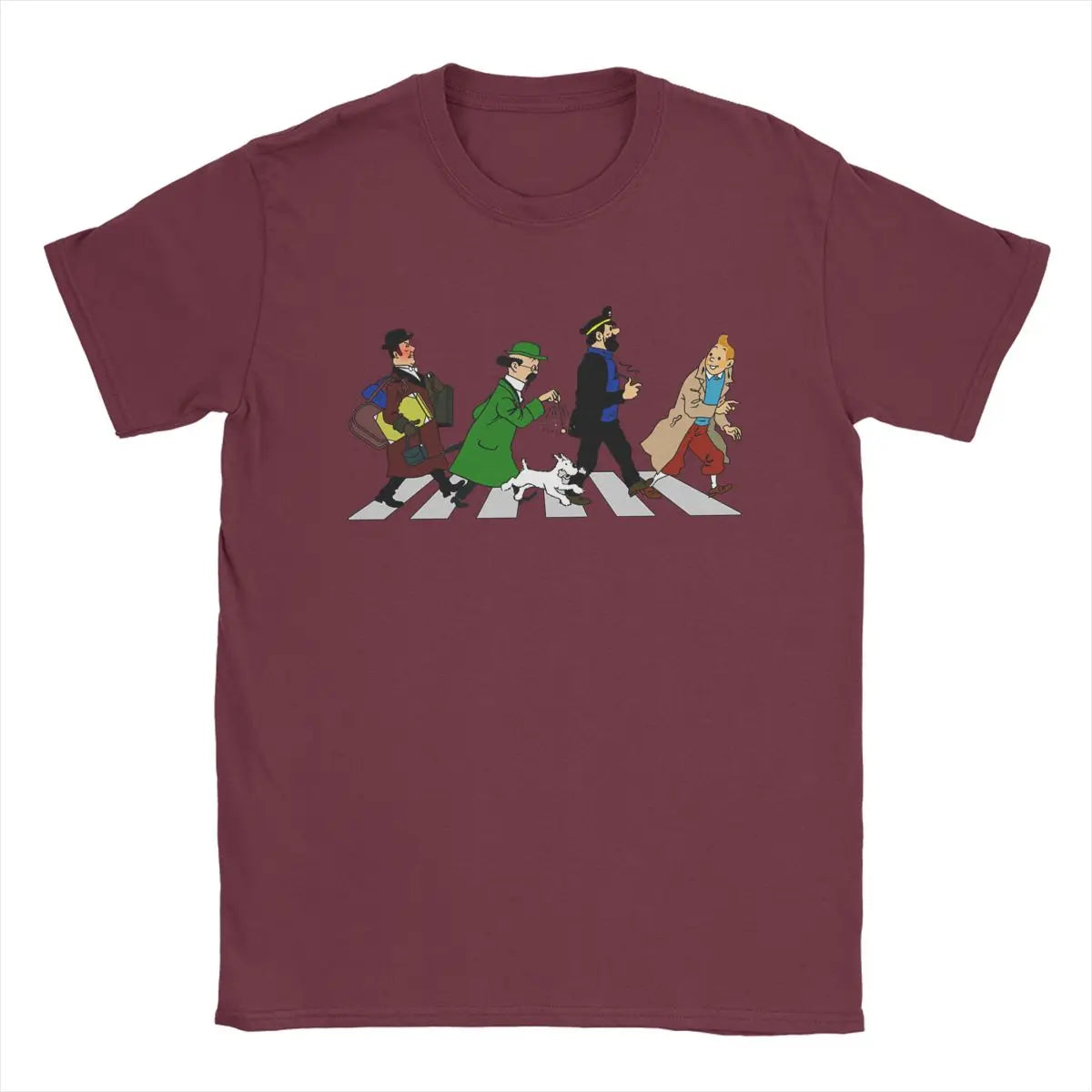 Captain Haddock Men’s Cartoon T-Shirt – 100% Cotton, Short Sleeve, Round Neck, 6XL, NZ | Strylez Virtual Try-On