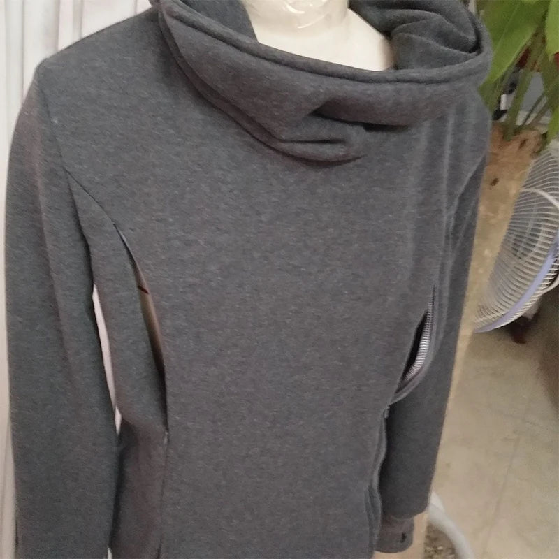 Maternity Autumn and Winter Sweatshirt Nursing Maternity Long Sleeves Hooded Breastfeeding Hoodie Pregnant Women Hooded Sweater