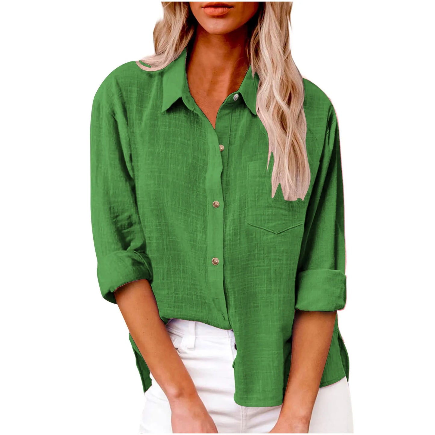 Women's Blouse Casual Shirt Tops 2025 Spring Women Cotton Linen  Long Sleeve Shirts Женский Топ Camicette Donna Estive Chemise