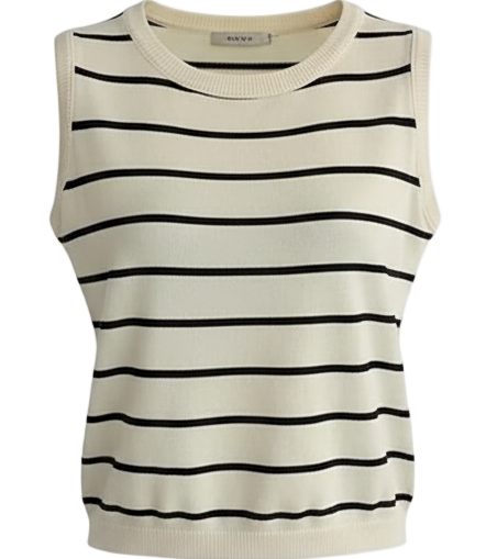 New Zealand Women's Striped Stretch Vest Top - Basic Versatile Short Tank 2025 | Strylez Virtual Try-On