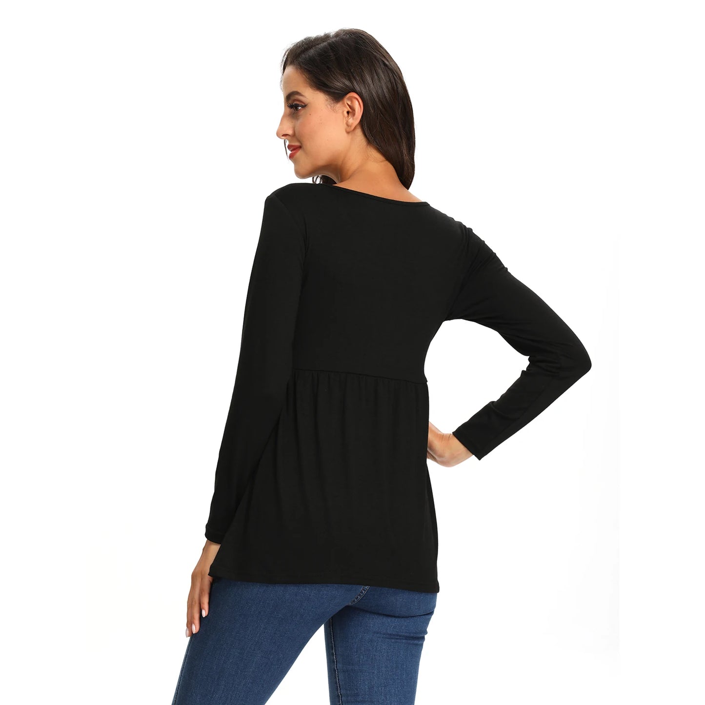Maternity Long Sleeve Tops,Loose Tee Shirts,Pregnant Women Casual Soft Cotton Breathable Round Neck T-Shirt