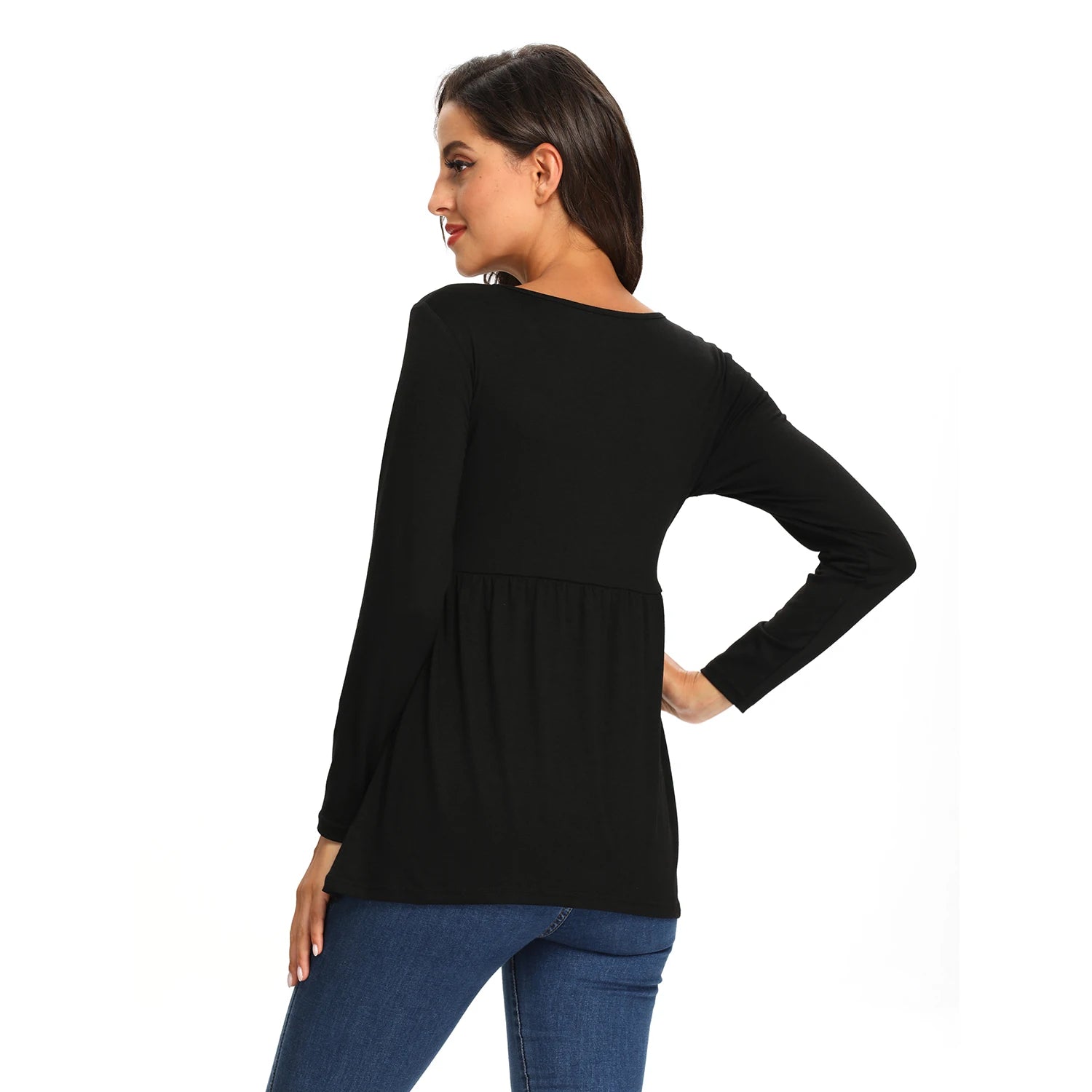 Maternity Long Sleeve Tops,Loose Tee Shirts,Pregnant Women Casual Soft Cotton Breathable Round Neck T-Shirt