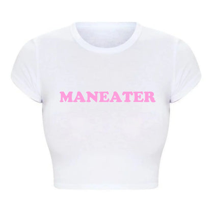 Maneater Vintage Crop Tee – Try On Virtually & Buy Confidently!