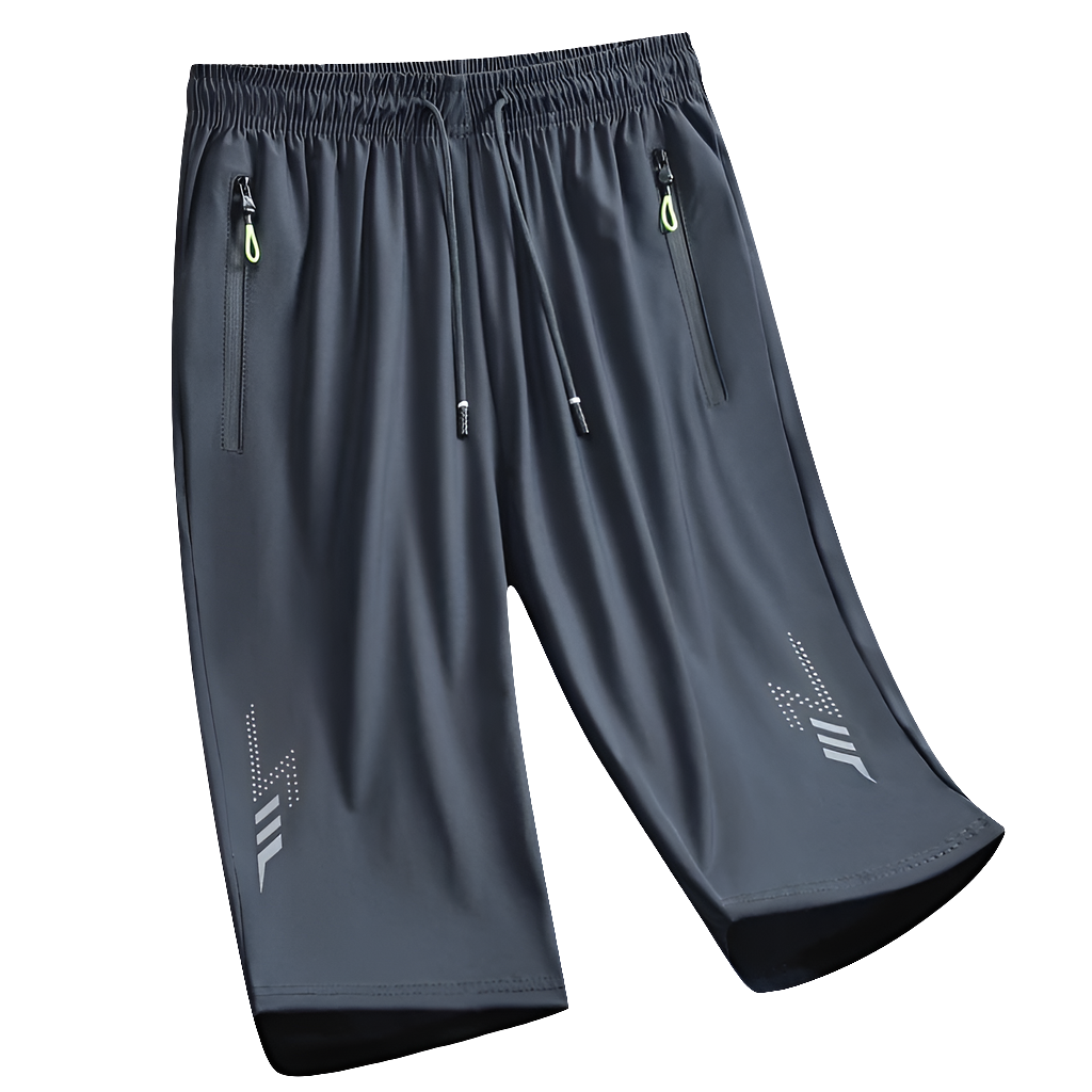 Men's Quick Dry Summer Board Shorts with Zipper Pockets for Beach & Gym Fun