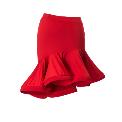 Ruffle Latin Dance Mini Skirt – Salsa, Tango, ChaCha Flare Skirts 2024