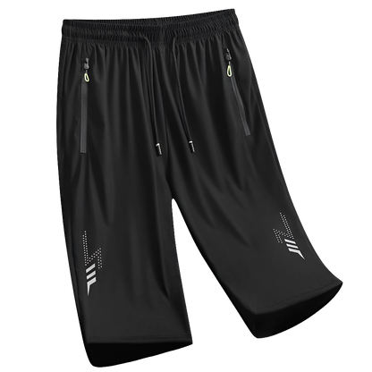 Men's Quick-Dry Summer Board Shorts with Zipper Pockets – Perfect for Beach, Gym & Running