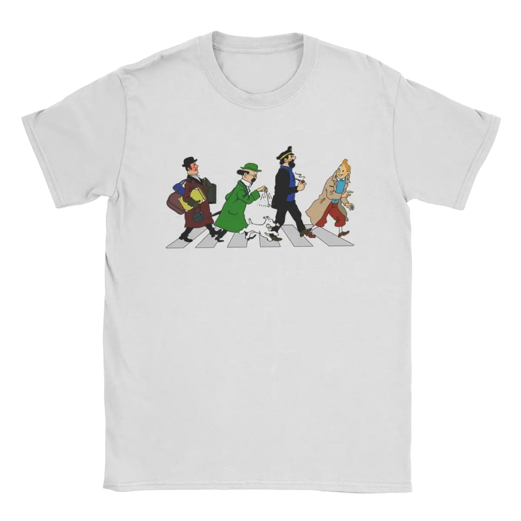 Captain Haddock Cartoon T-Shirt Men’s 100% Cotton Short Sleeve Tee 6XL | New Zealand Strylez Virtual Try-On
