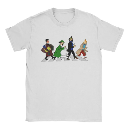 Captain Haddock Cartoon T-Shirt Men’s 100% Cotton Cool Short Sleeve Tee 6XL